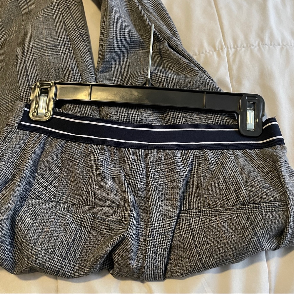 Zara Basic Cropped Checkered Slacks S - image 5